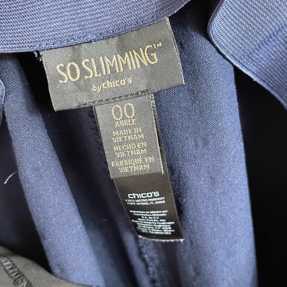 So Slimming Brigitte Circle-Print Ankle Pants Cotton Work Career Size 00 - Picture 10 of 12